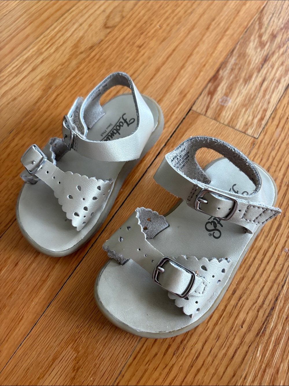 FootMates Metallic Gold/Silver Toddler Buckle Sandals